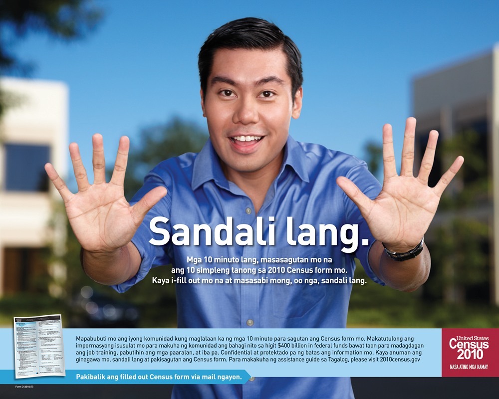 Tagalog Action Poster by Bureau of the Census Artvee