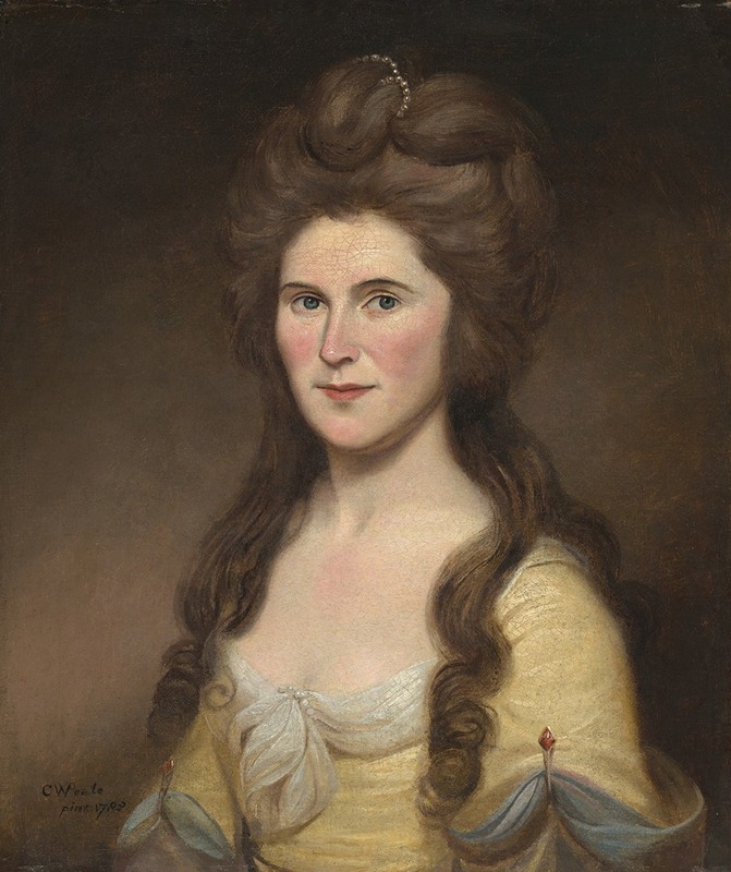 Rebecca Bryan White (Mrs. John White) by Charles Willson Peale Artvee