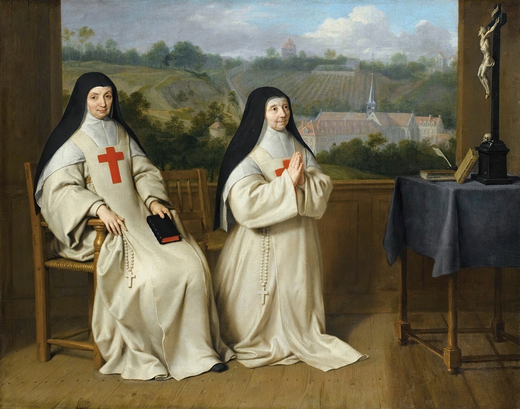 Portrait of mother Agnes and sister Angélique from the abbey of Port