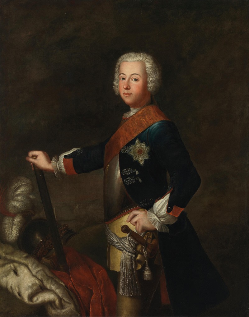 Porträt Friedrichs II. der Große by Antoine Pesne Artvee