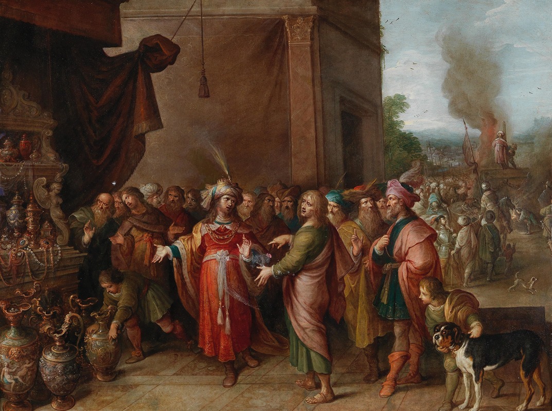 Croesus showing Solon his Riches by Frans Francken the Younger Artvee