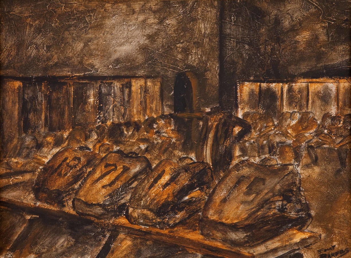 The Bench by Ernie Barnes Artvee