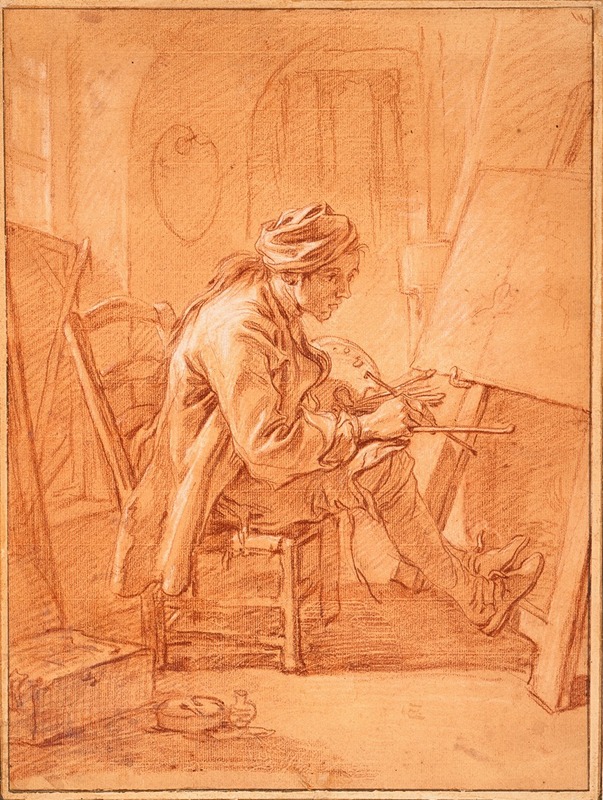 The Artist in His Studio by François Boucher Artvee