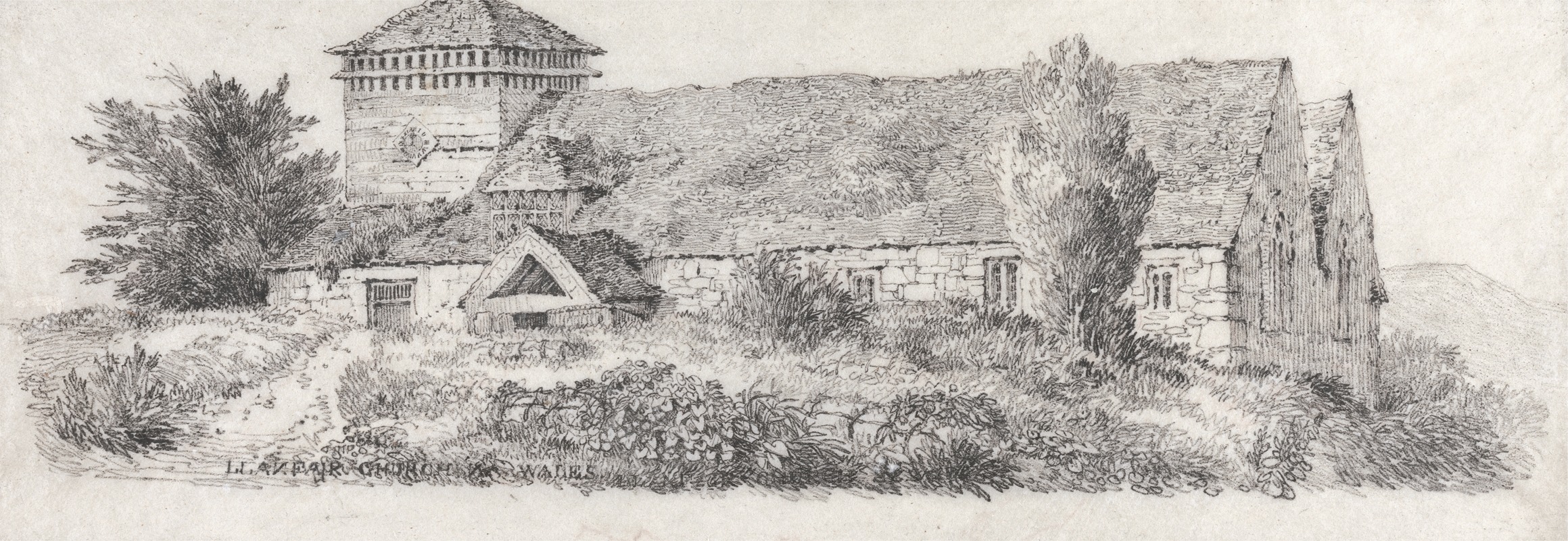 Llanfair Church, North Wales for A Treatise on Landscape Painting and
