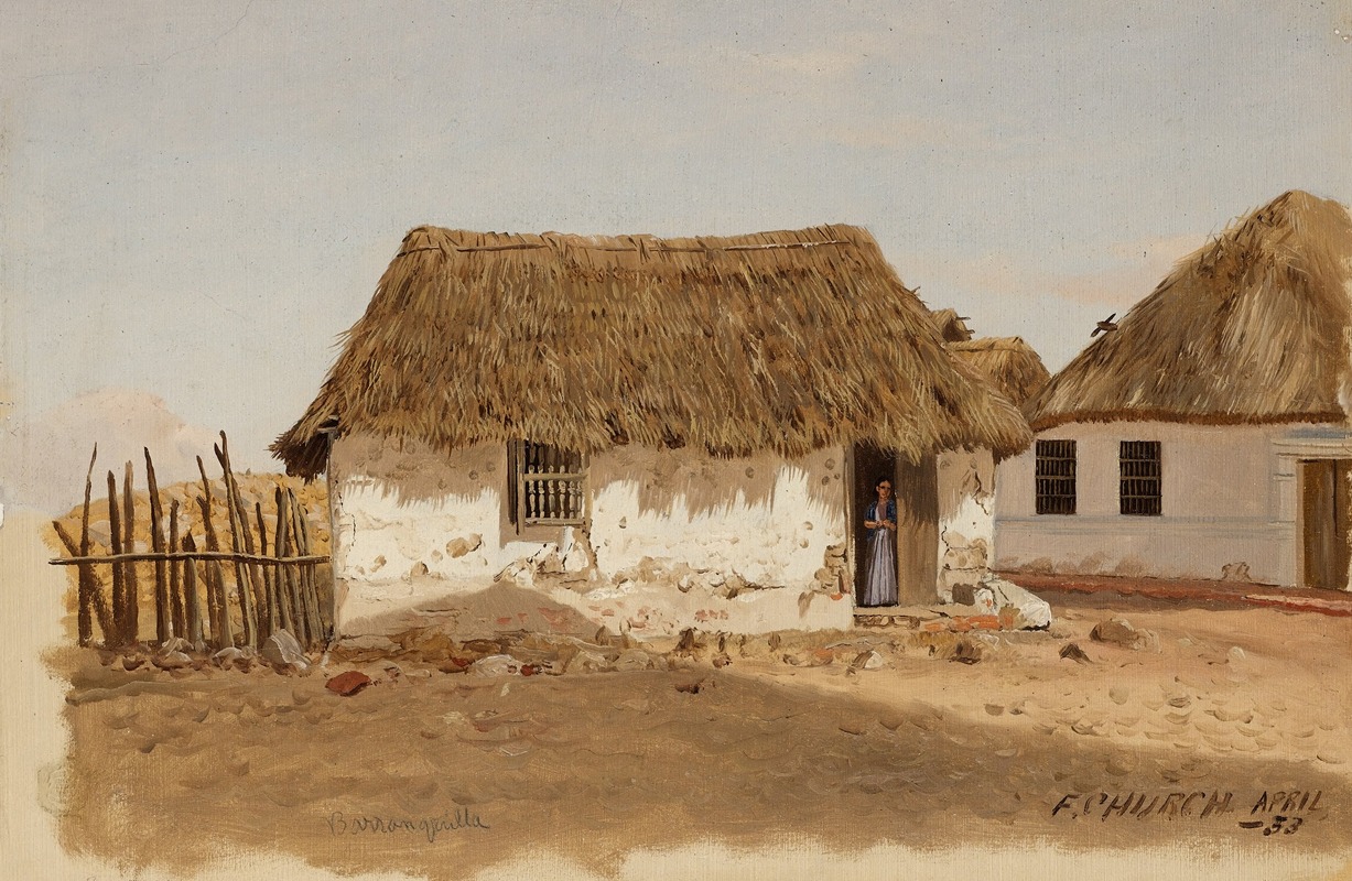 Colombia, Barranquilla, Two Houses by Frederic Edwin Church Artvee