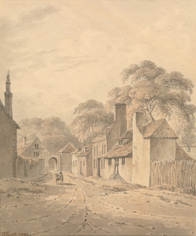Exeter Gate, Harnham Road, Salisbury by Joseph Powell Artvee