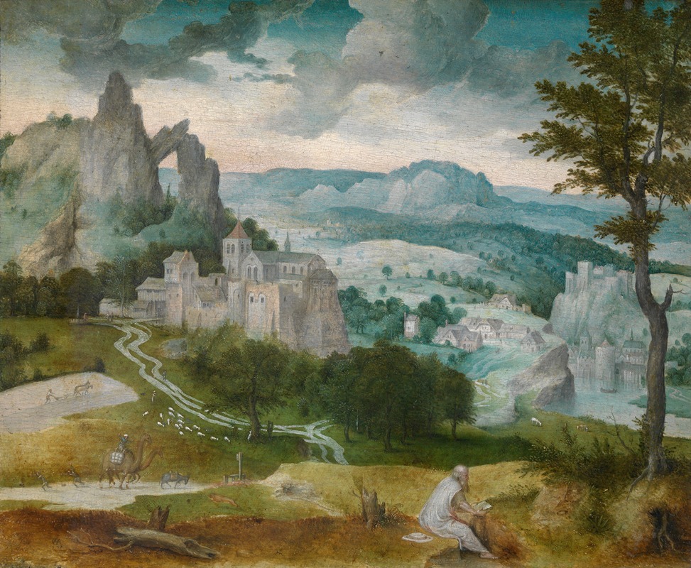 Landscape with Saint Jerome by Cornelis Massijs Artvee