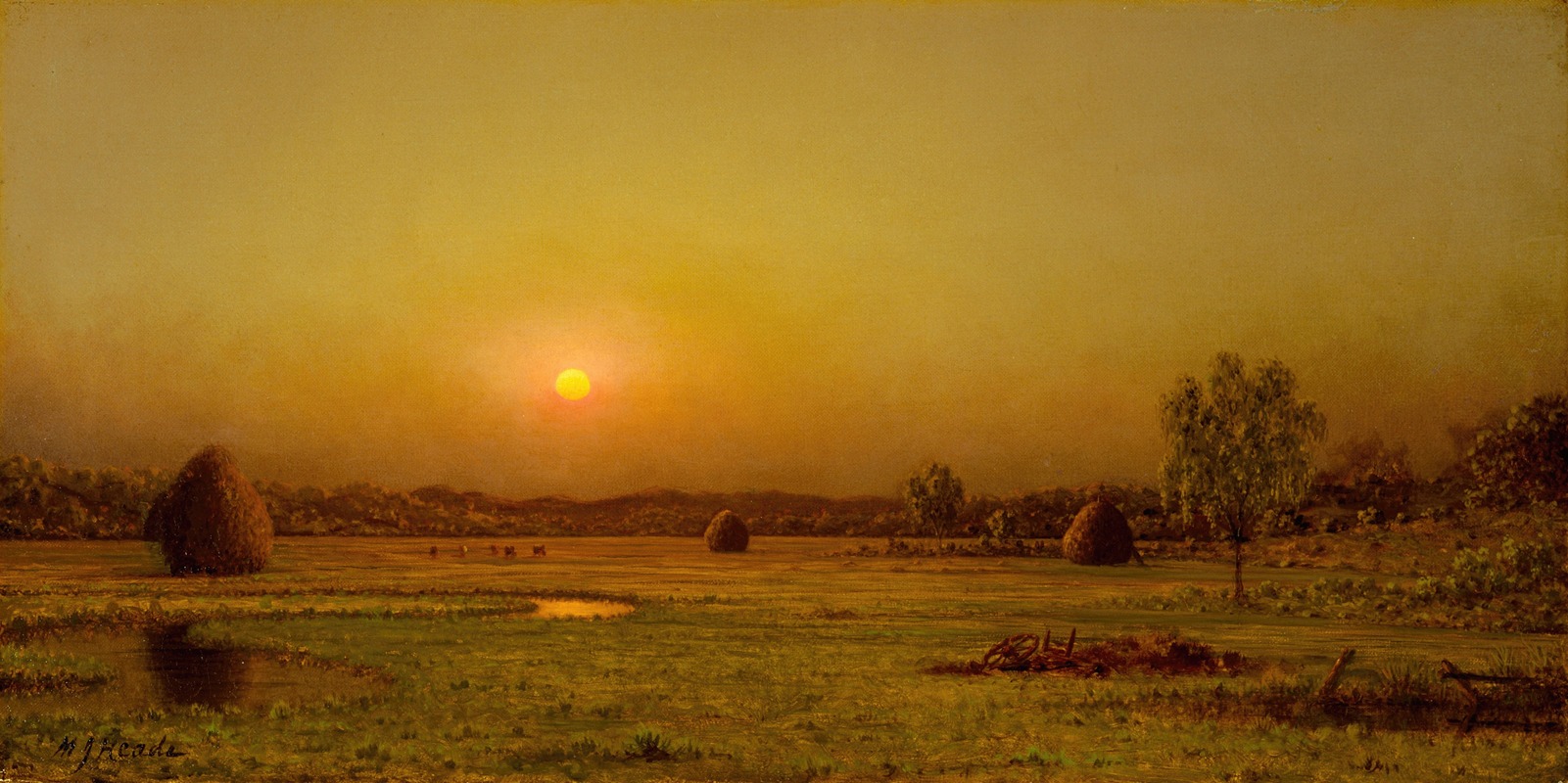 Marsh Sunset, Newburyport, Massachusetts by Martin Johnson Heade Artvee