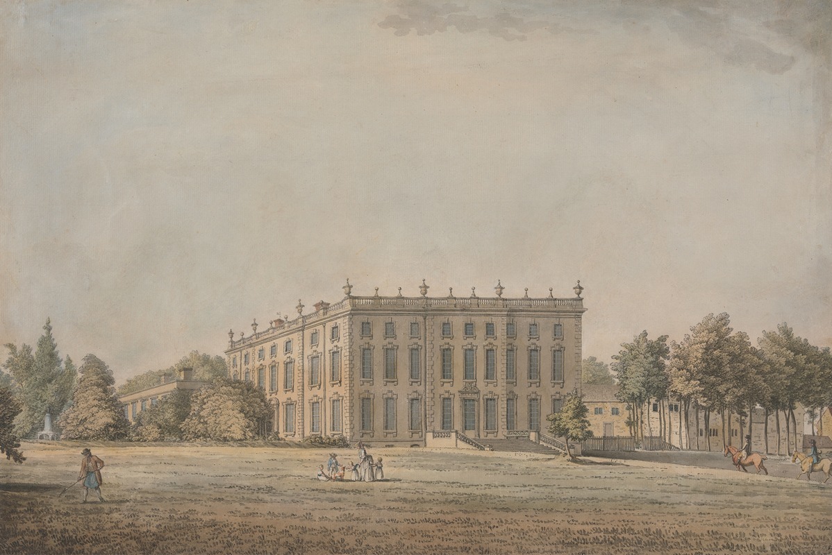 View of Wingerworth Hall, Derbyshire by Samuel Hieronymus Grimm Artvee