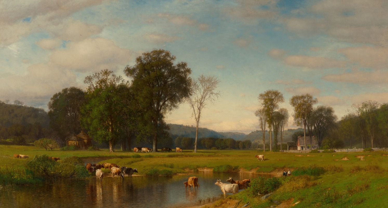 Saw Mill Valley, Ashford, Connecticut by Samuel Colman Artvee