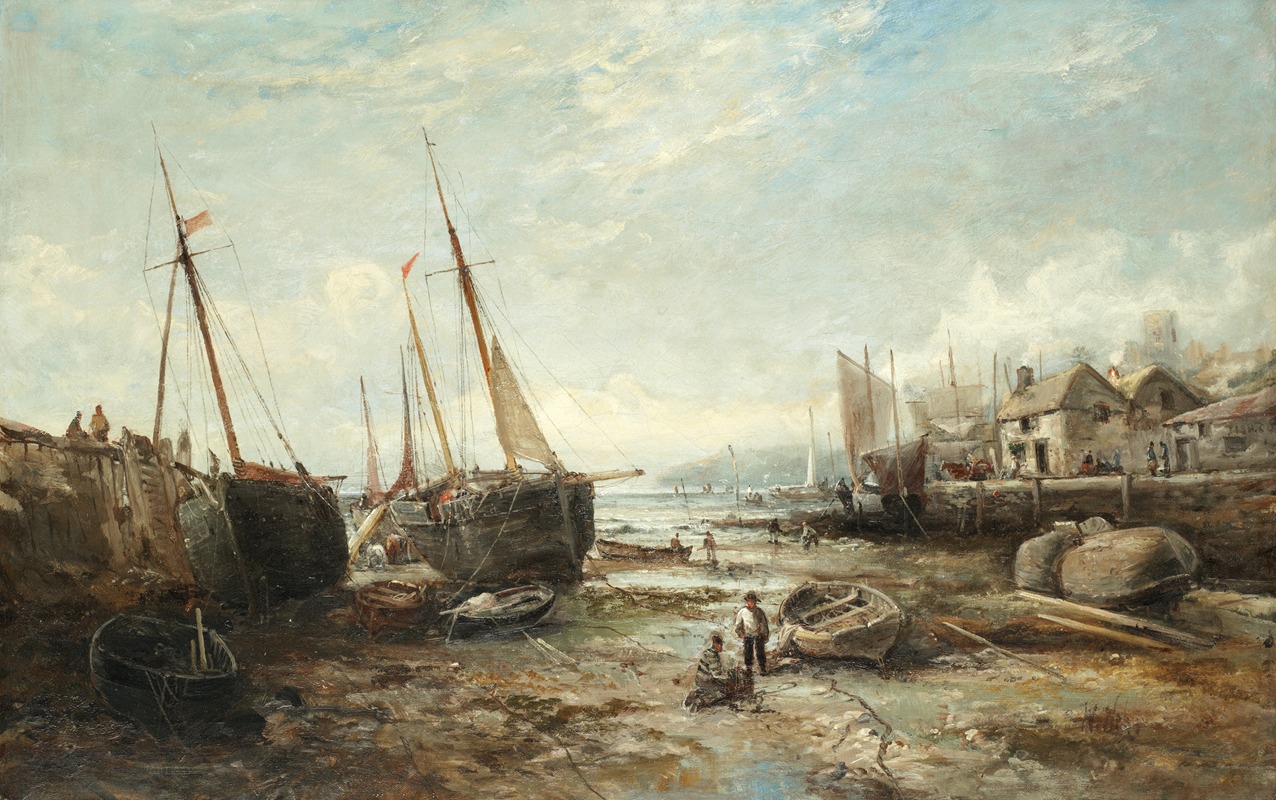 Low tide, Penzance by William Edward b Artvee