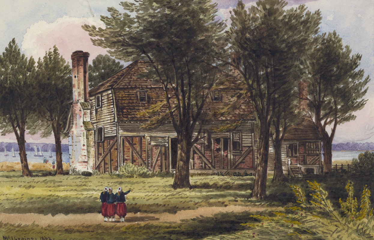 The Moore House near Yorktown, Va. (Rear) by William McIlvaine Artvee