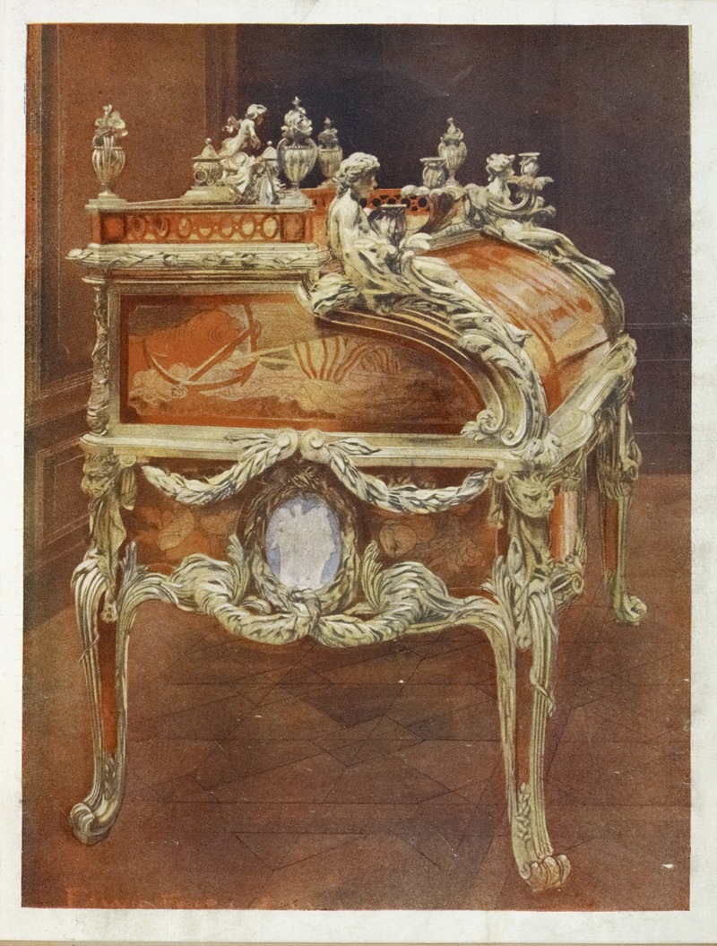 Bureau du roi Louis XV. French tansitional Louis XVXVI style by Edwin