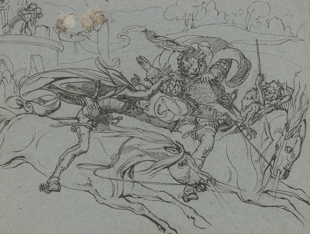 Night, open field by Ferdinand Fellner Artvee