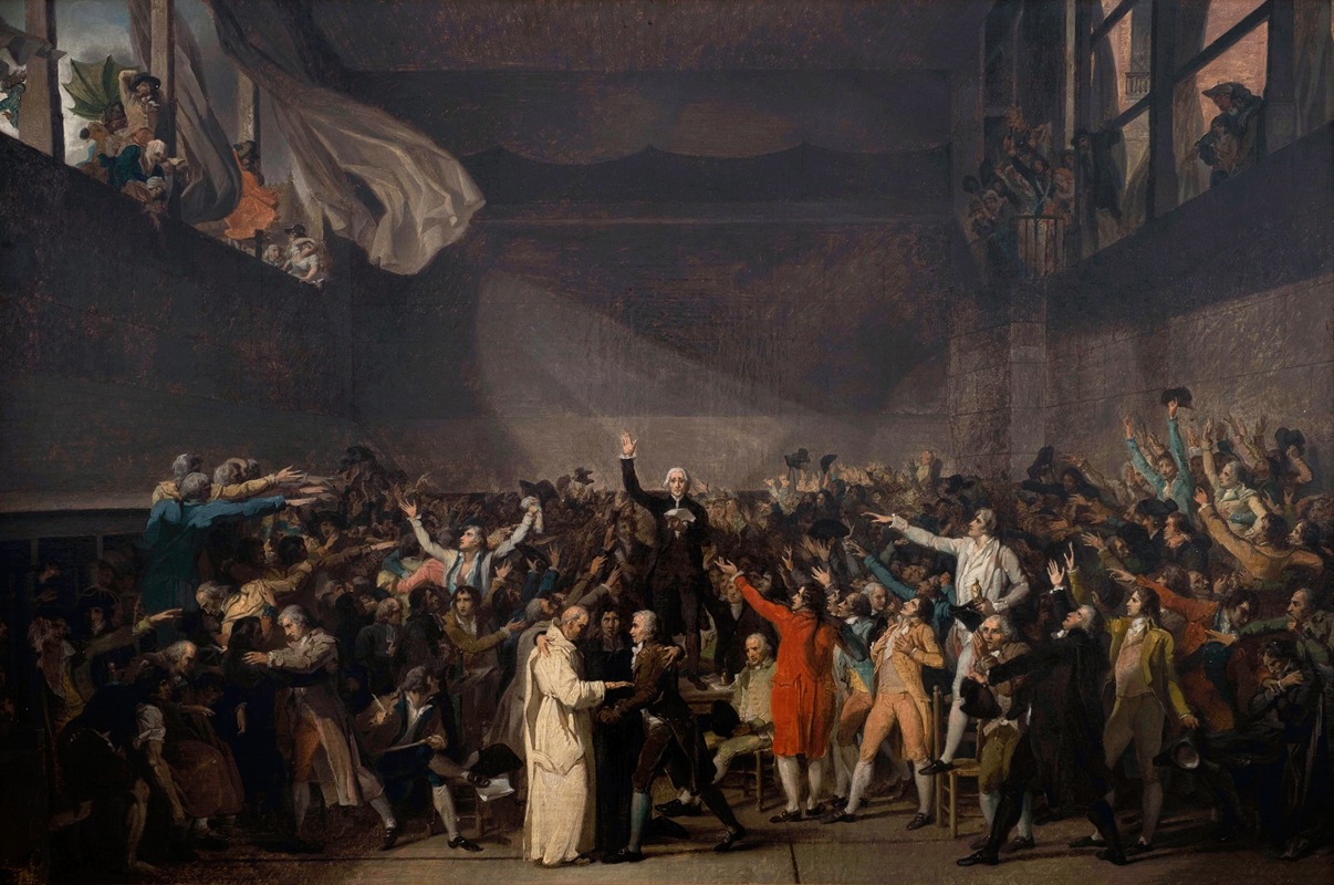 Serment Du Jeu De Paume, Le 20 Juin 1789 by Jacques Louis David Artvee