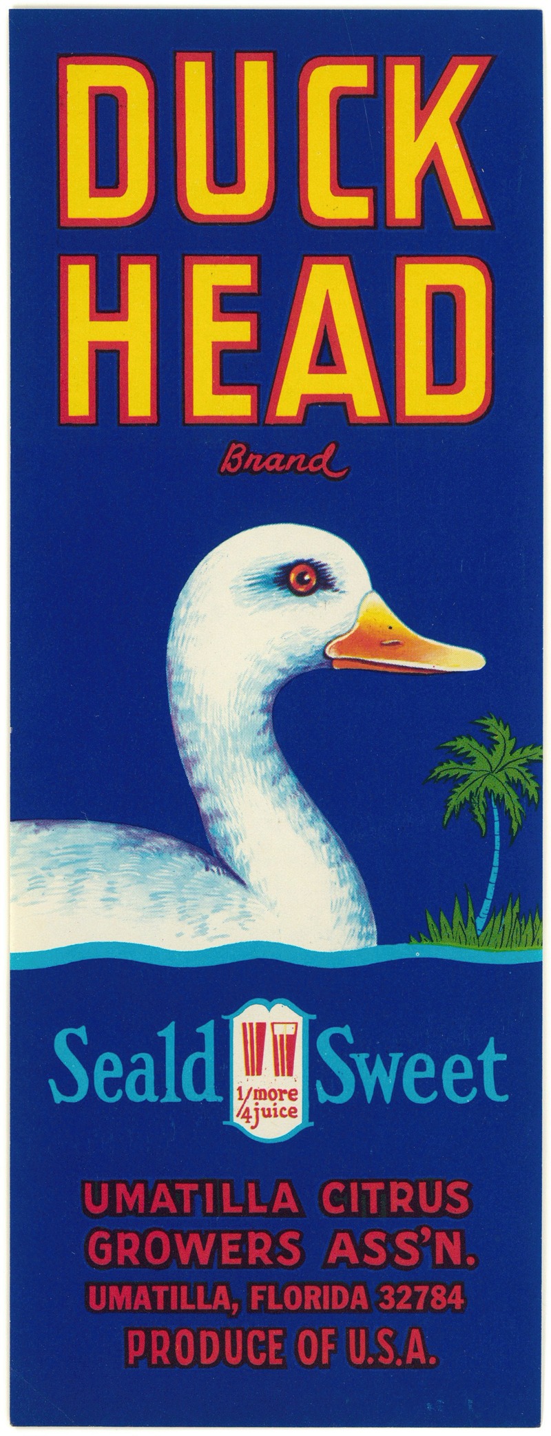 Duck Head Brand Citrus Label by Anonymous Artvee