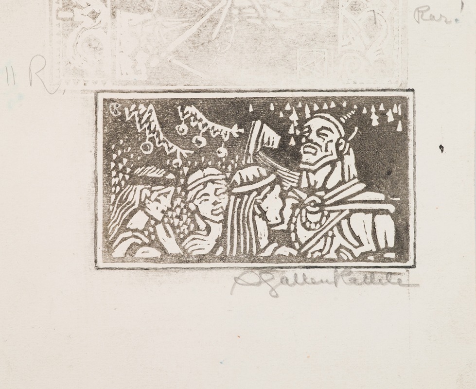 KoruKalevala, The Illustrated Kalevala, poem XI, sketch. by Akseli