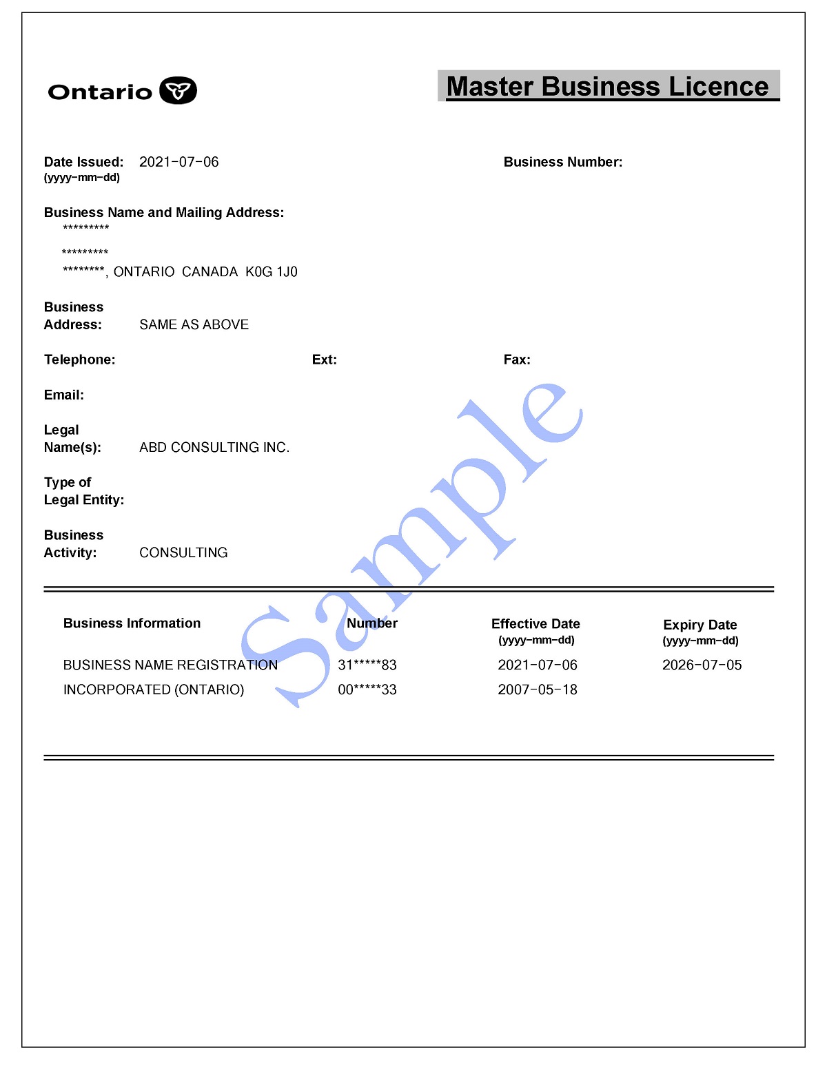 Sample of MBL MD Legals