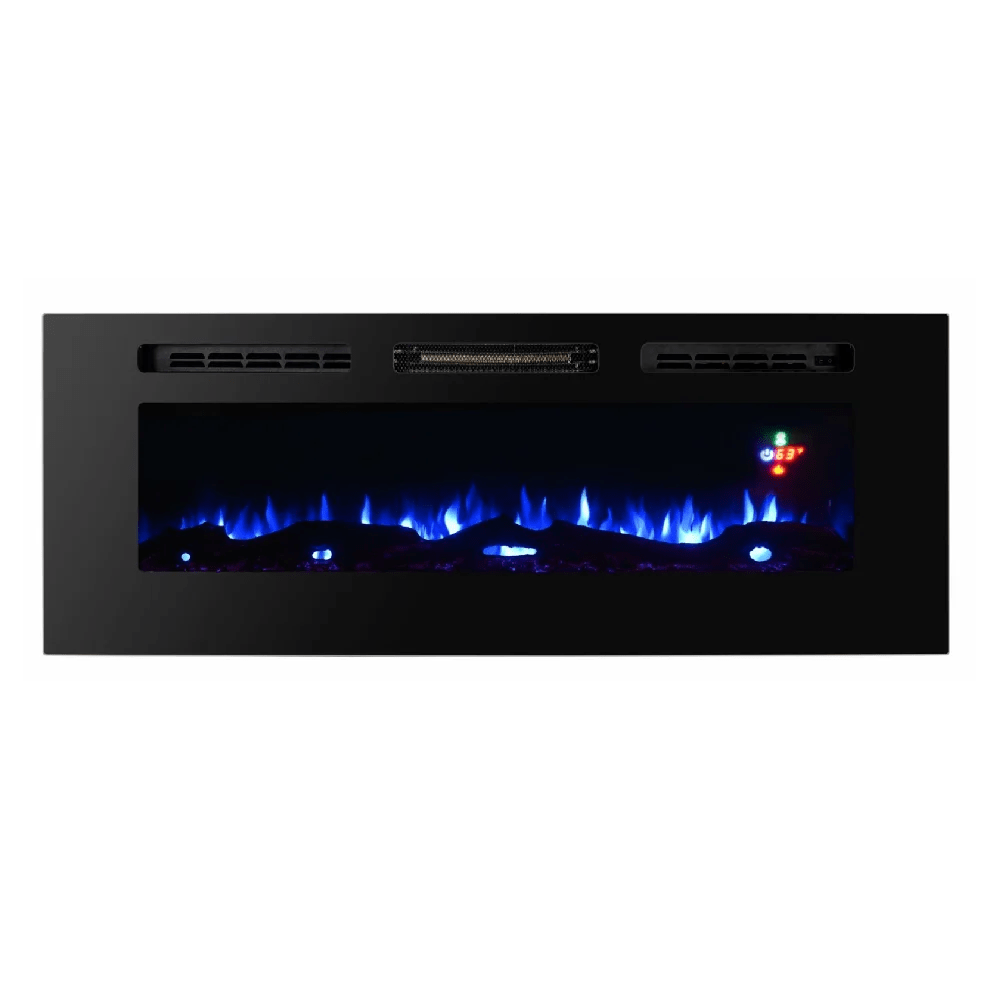 Foyer électrique encastré mural de 50″ et foyer électrique mural