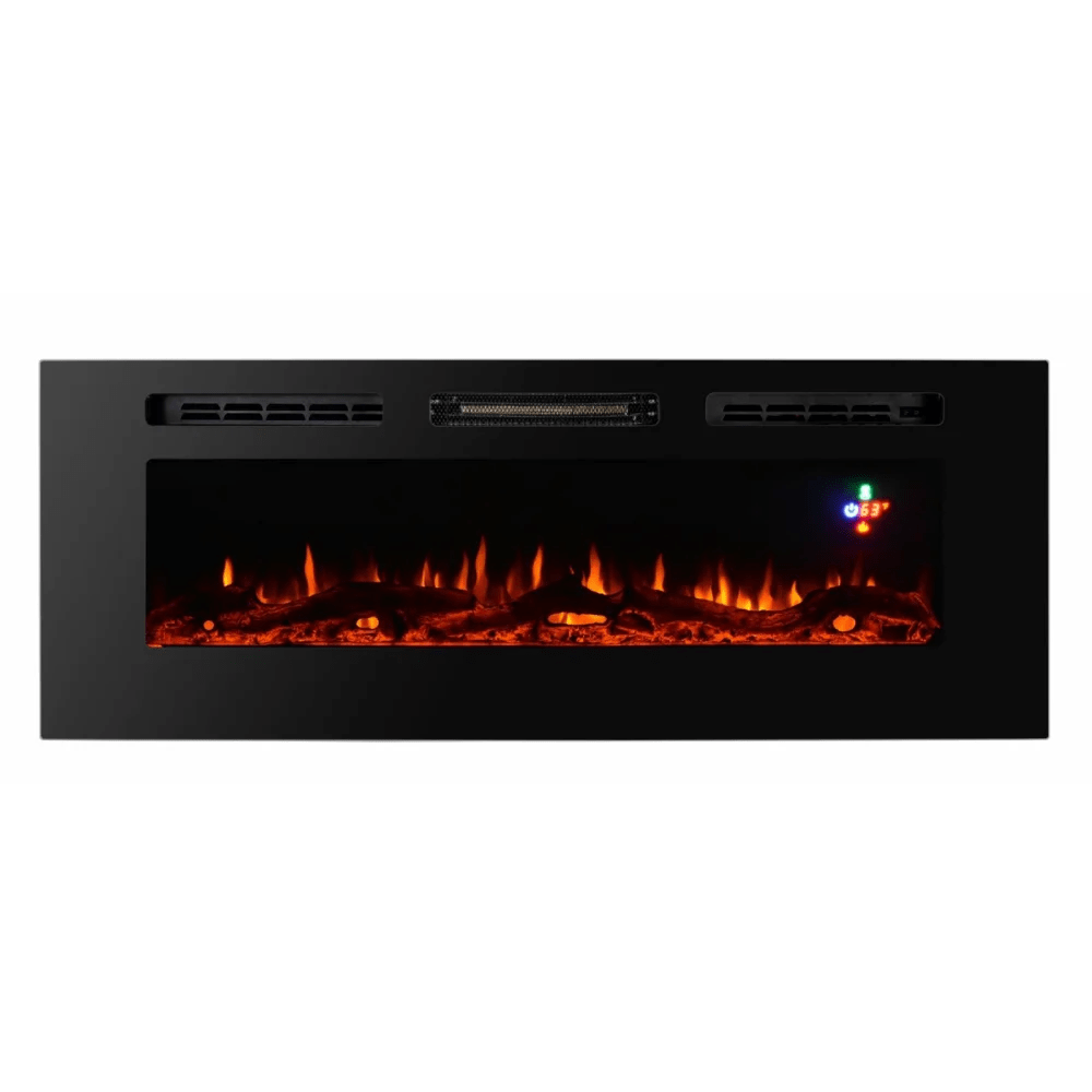 Foyer électrique encastré mural de 50″ et foyer électrique mural