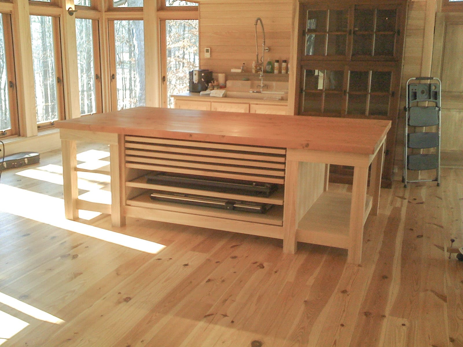 Massive drafting worktable designed by architect Alex Krumdieck MDM