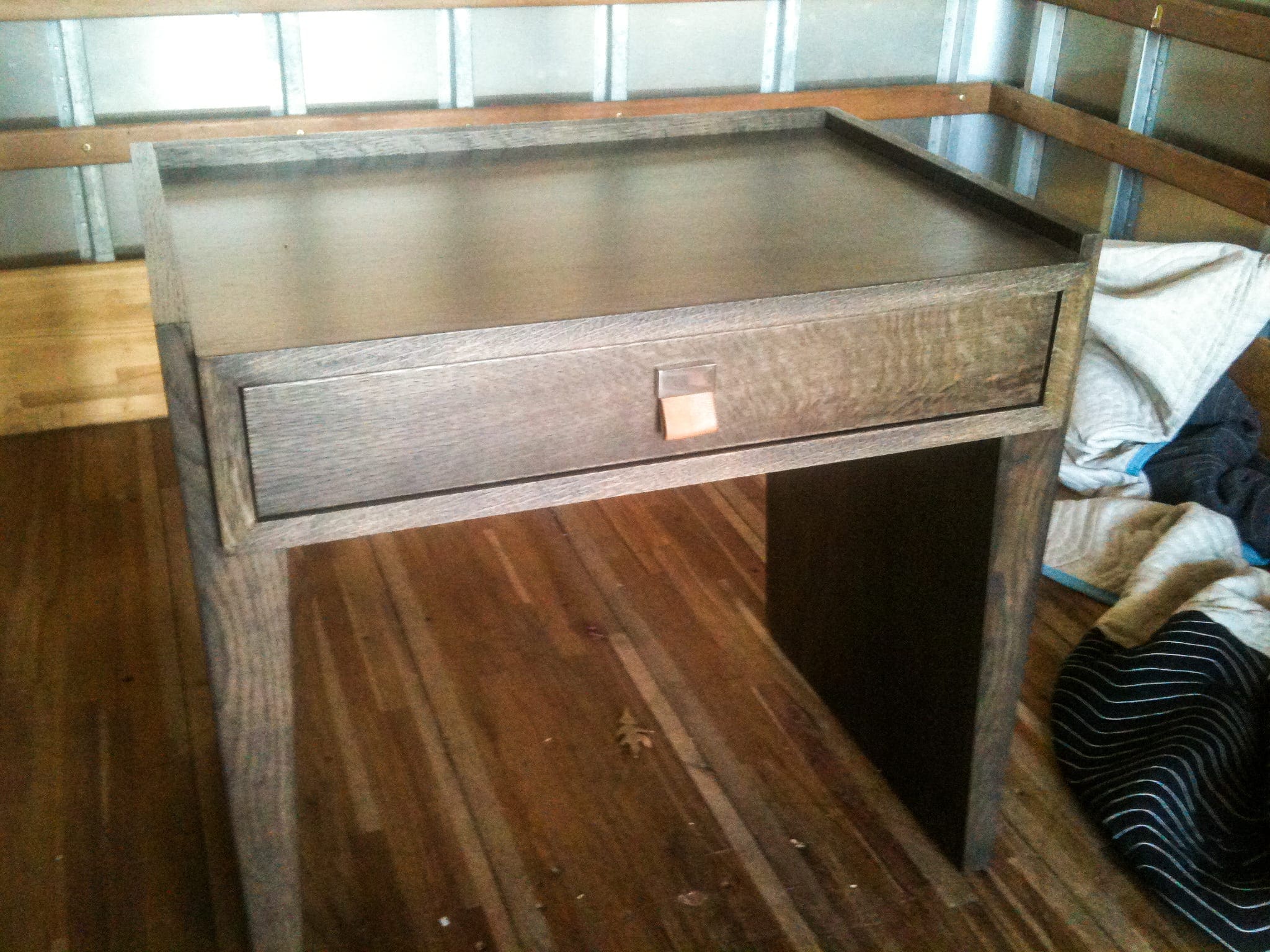 Walnut Bedside Table MDM Design Studio