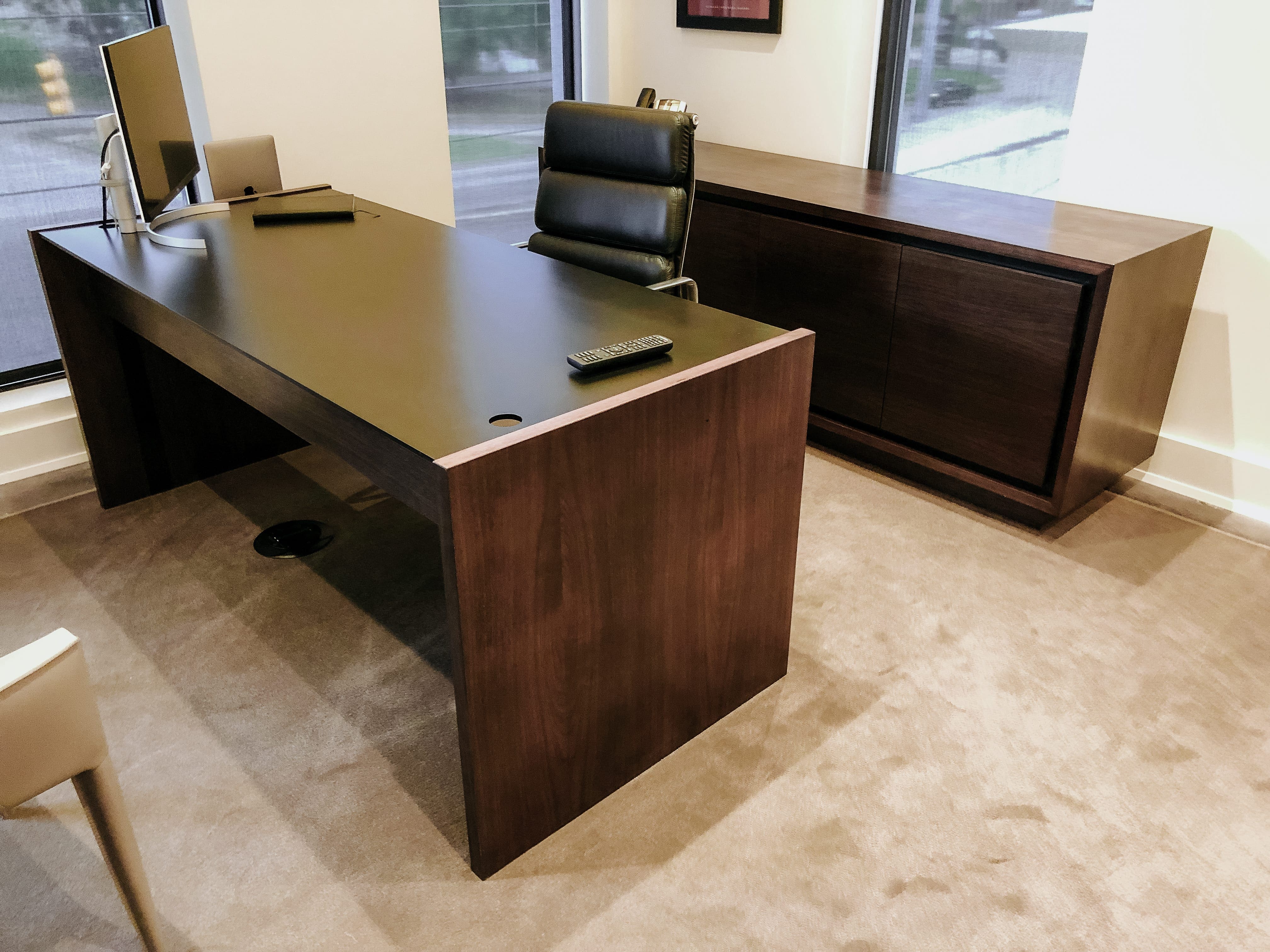 Walnut and Steel Desk for Executive Office MDM Design Studio