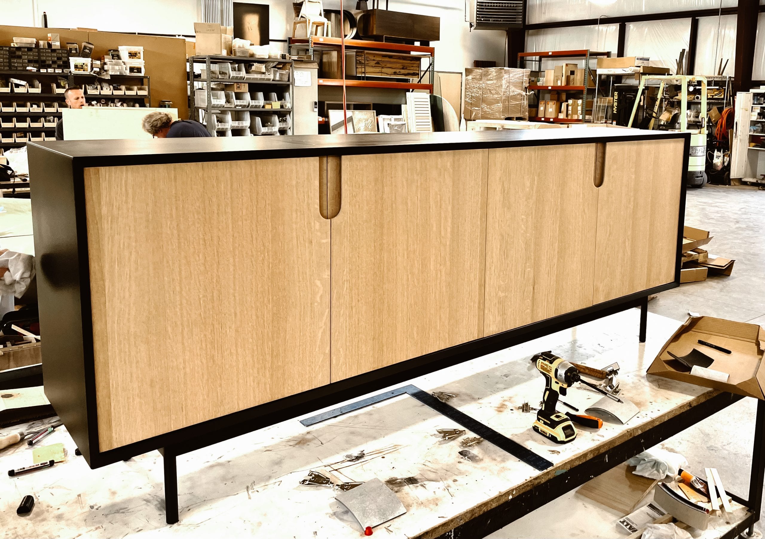 White Oak Credenza with Finger Pull Details MDM Design Studio