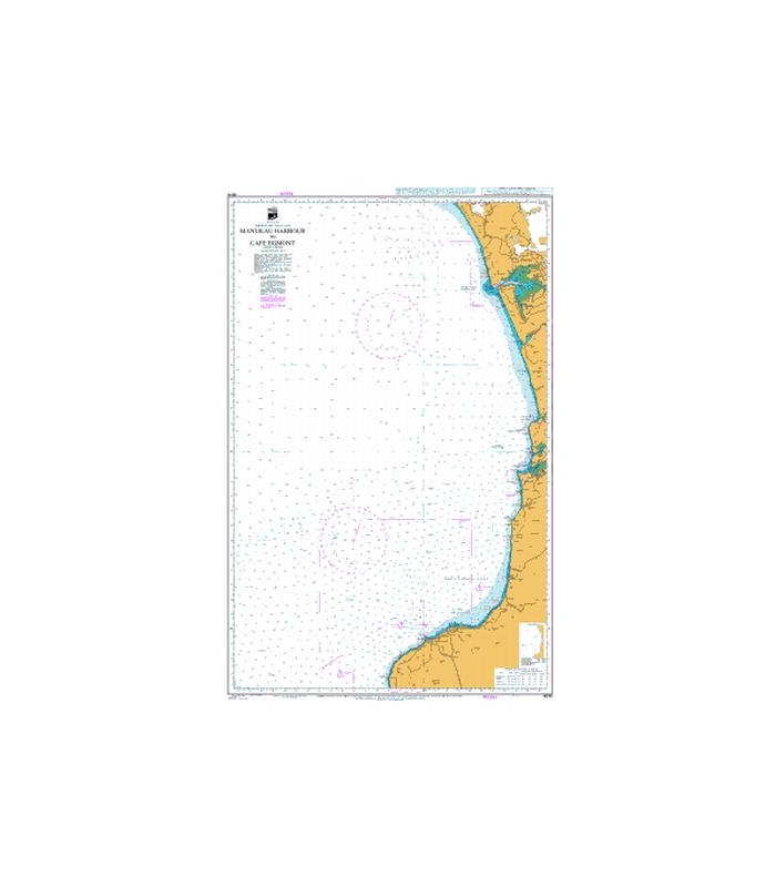 BA New Zealand Nautical Chart NZ43 Manukau Harbour to Cape Egmont