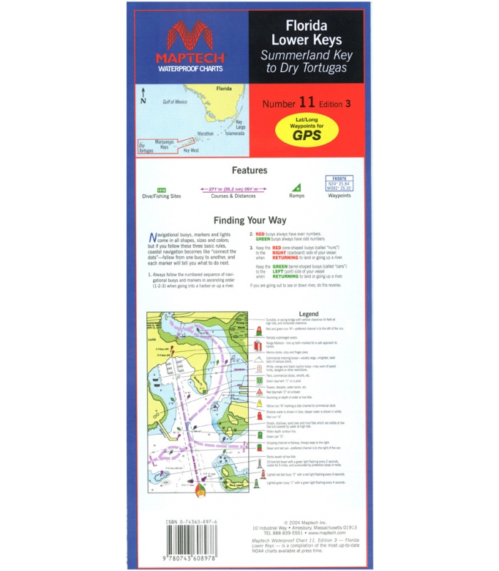 Florida Lower Keys Waterproof Chart Richardson's Maptech