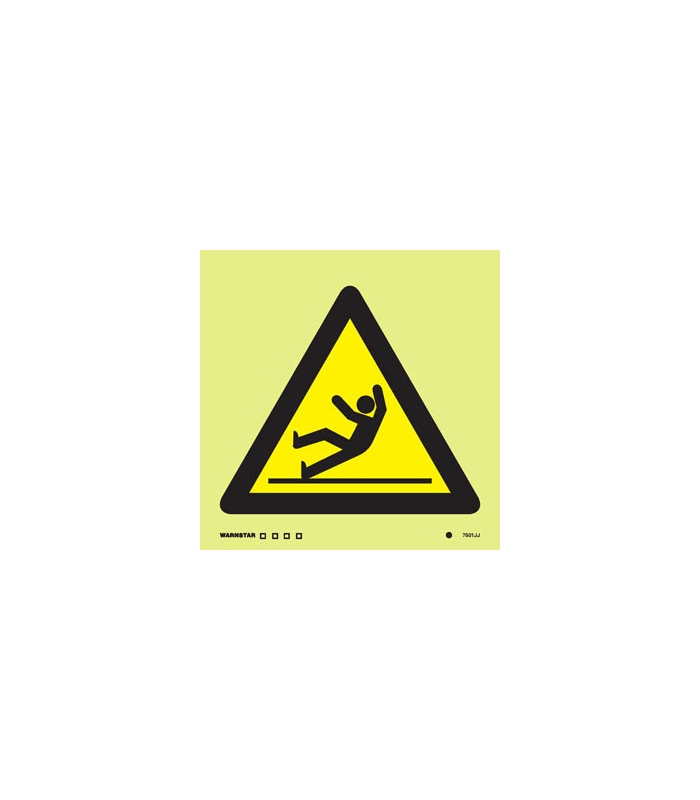 Hazard Signs (Photoluminescent, rigid PVC) Slippery surface symbol (7501JJPR)