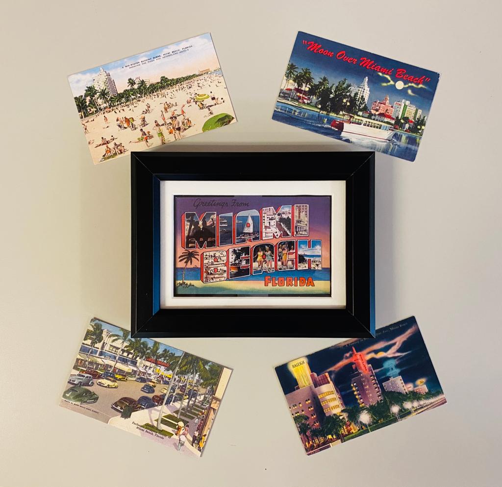 Reproduction Linen Postcards (Set of 5) Miami Design Preservation League