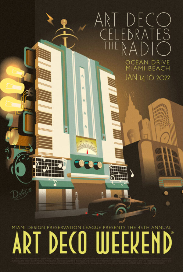 Art Deco Weekend 2022 Poster Miami Design Preservation League