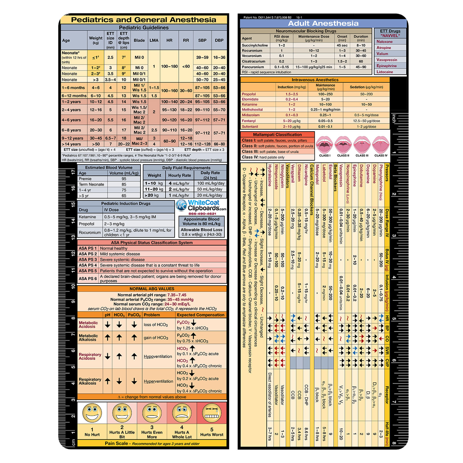 VERTICAL Anesthesia Adhesive Reference Label