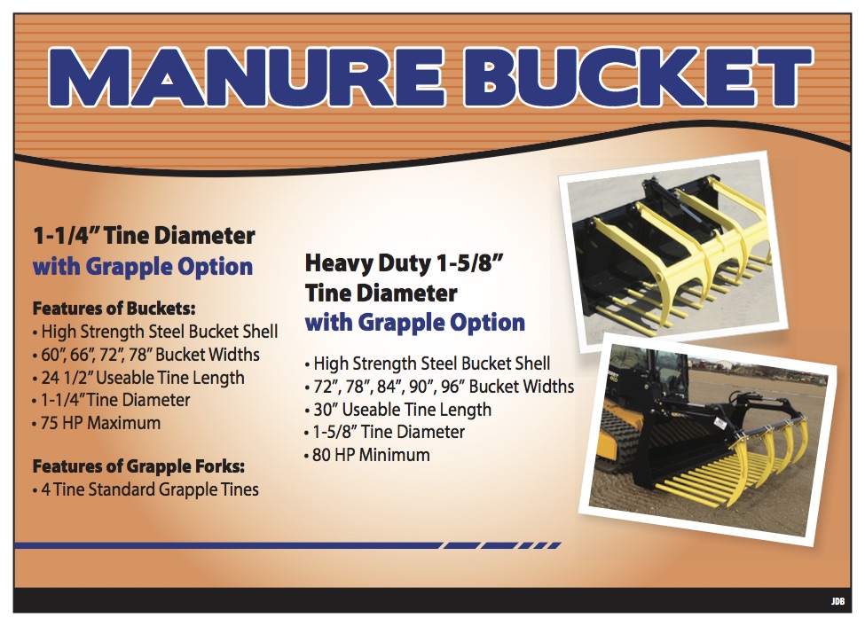 Tractor & Loader Manure Handling Buckets MDS Manufacturing