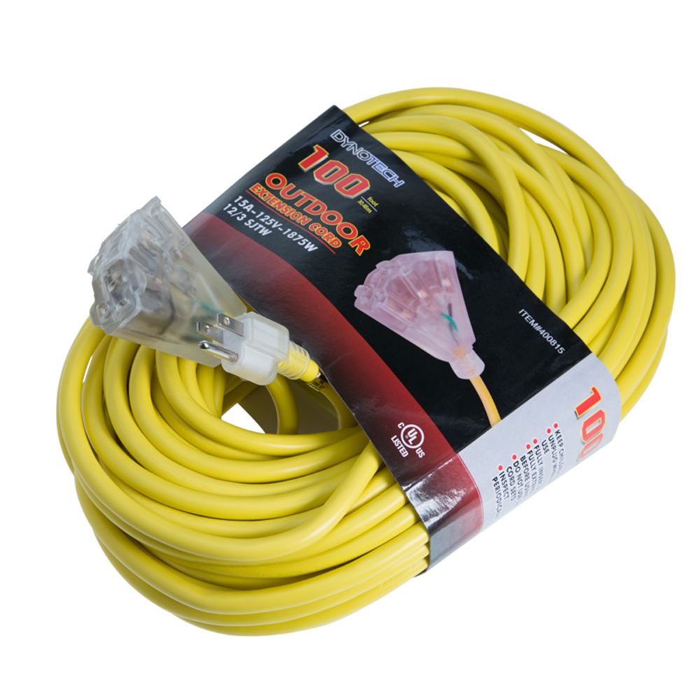 Dynotech™ Indoor/Outdoor Extension Cord 100 FT MDY Group