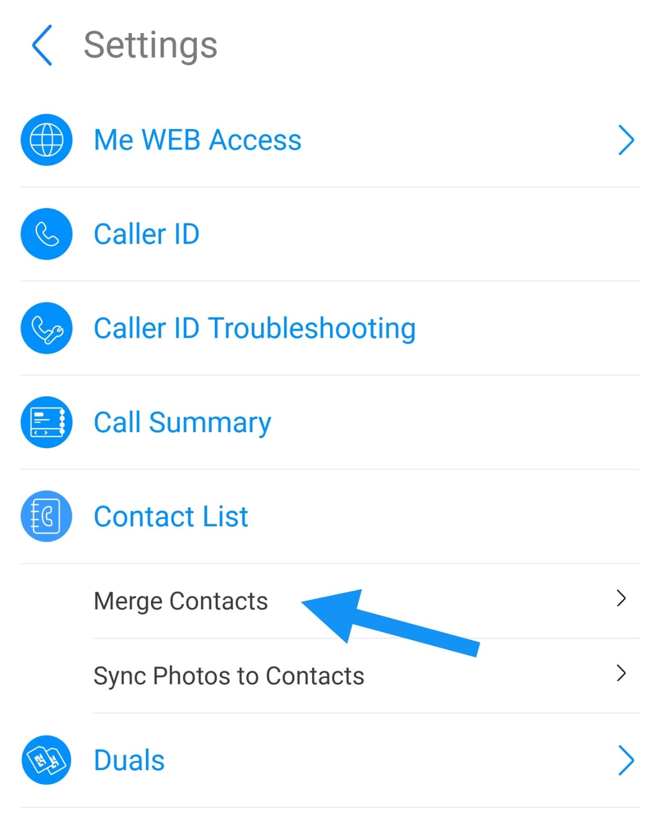 Merge Contacts Organize contacts fast Caller ID