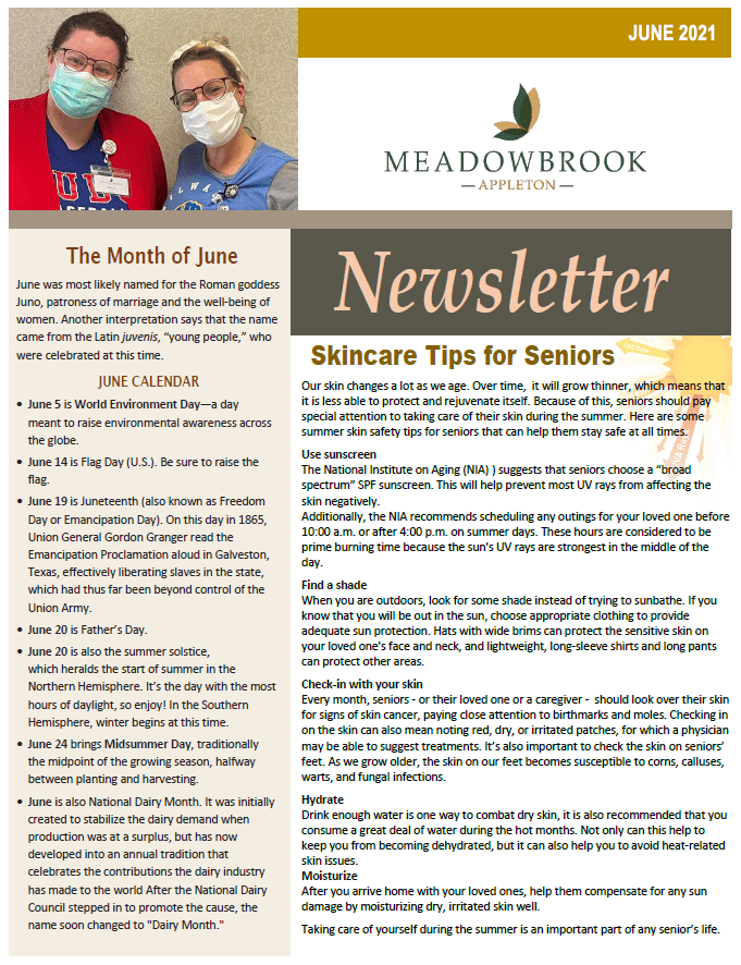 NEWSLETTER Meadowbrook at Appleton