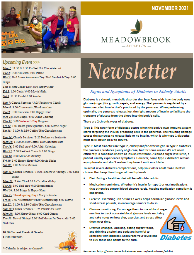 NEWSLETTER Meadowbrook at Appleton