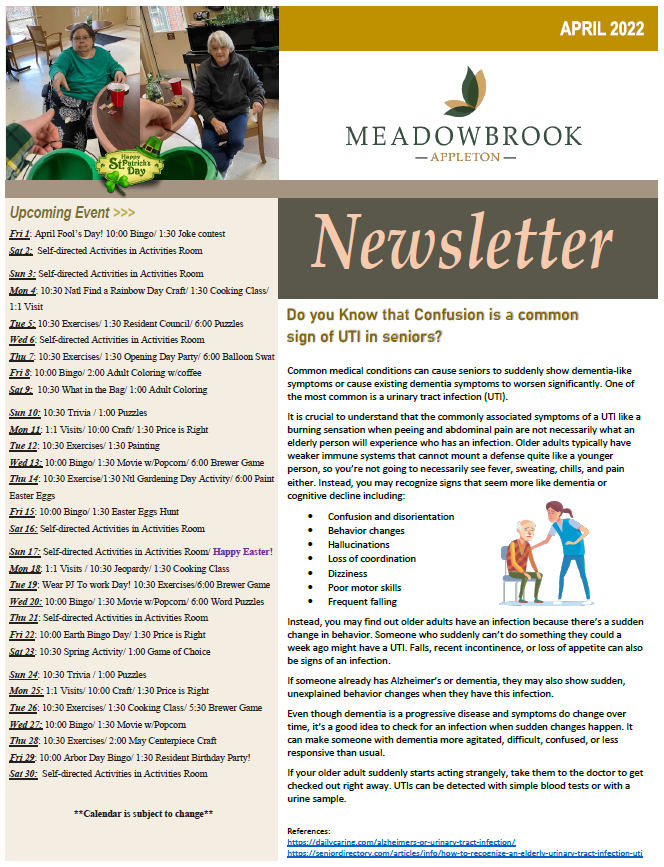 NEWSLETTER Meadowbrook at Appleton