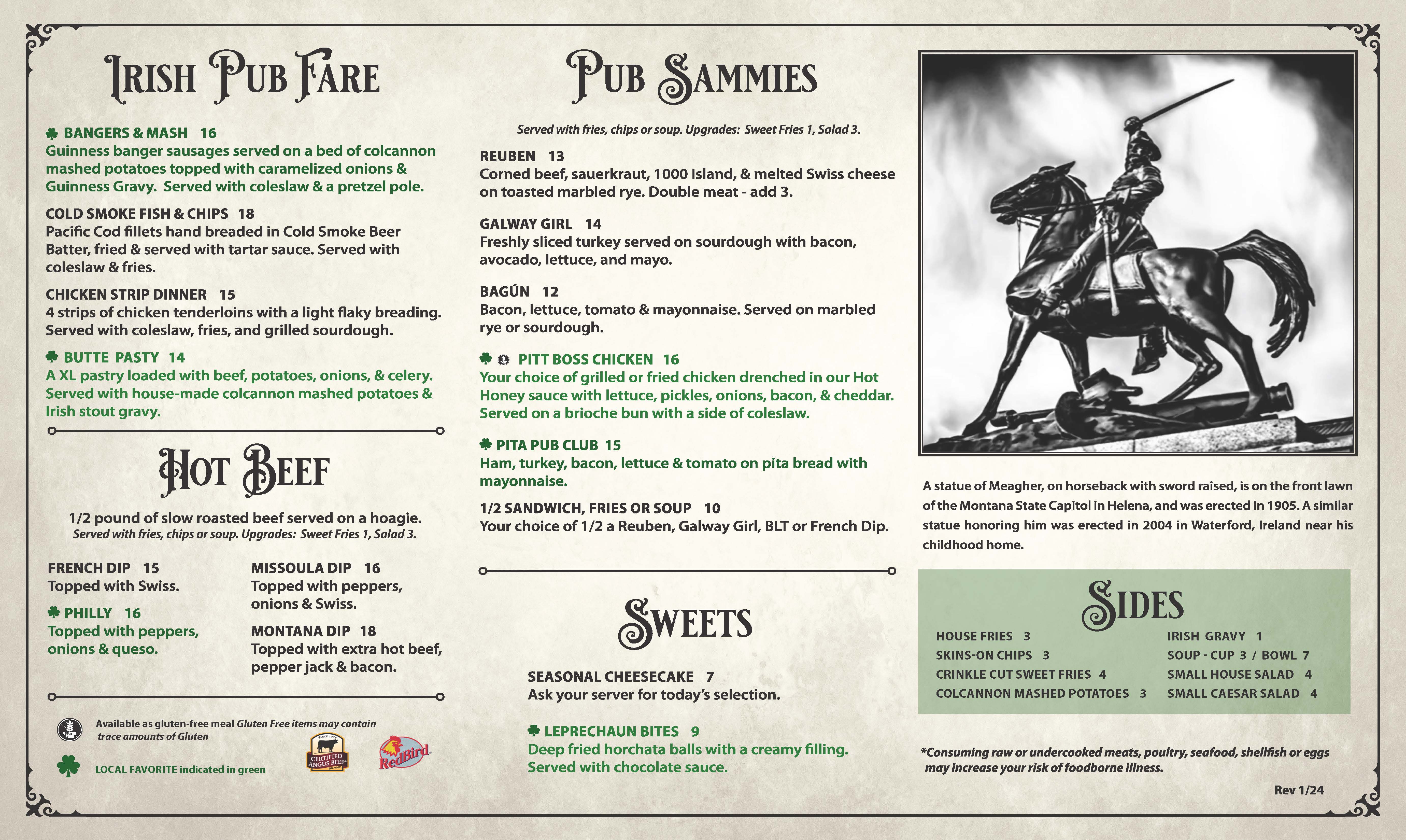 Thomas Meagher Bar Irish Pub Restaurant Downtown Missoula