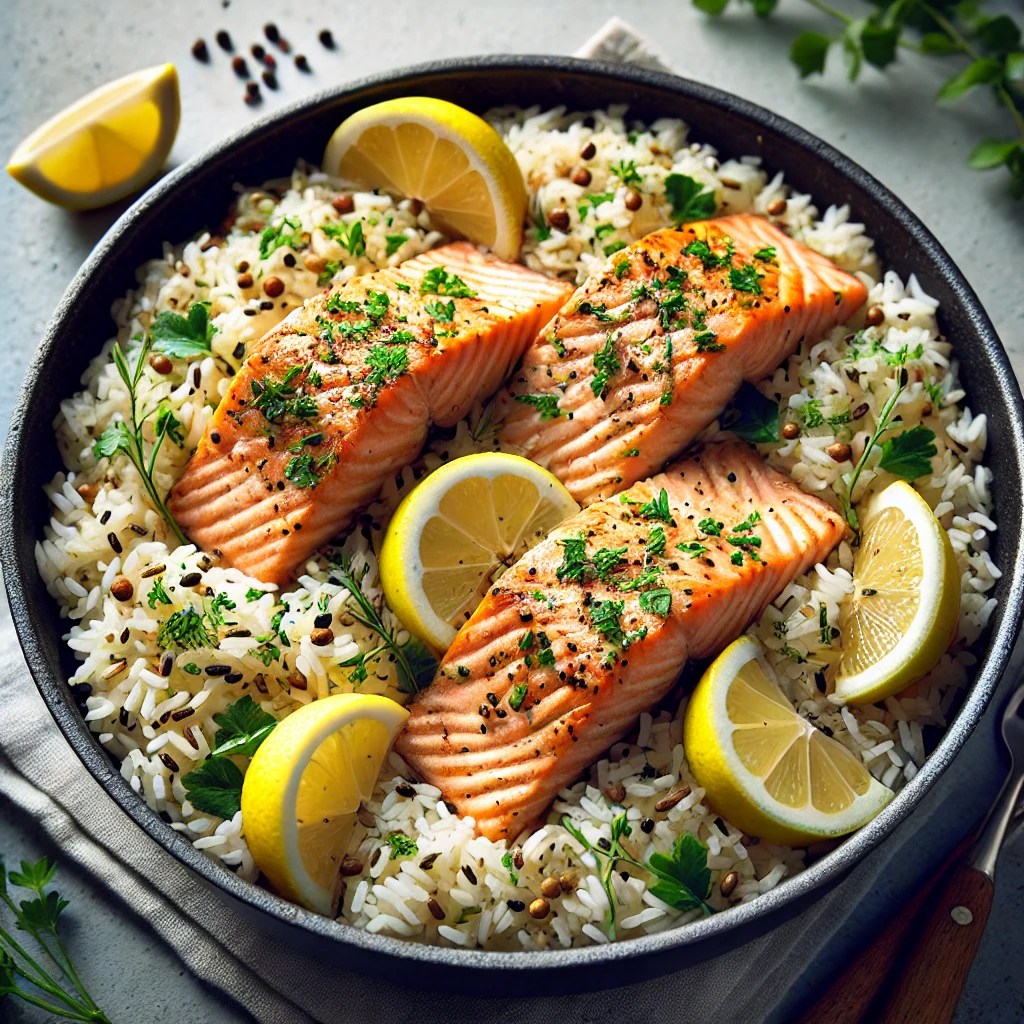 Classic OnePot Salmon and Rice Recipe Meal Ideas