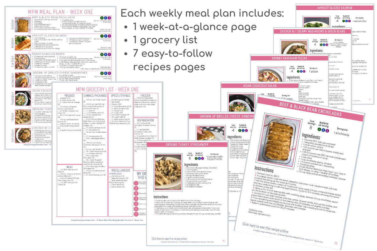 Triple Bundle 36 Weeks of Meal Plans Meal Planning Mommies