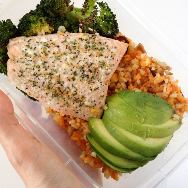 Salmon & Bacon 'Rice' Meal Prep Meal Prep on Fleek™