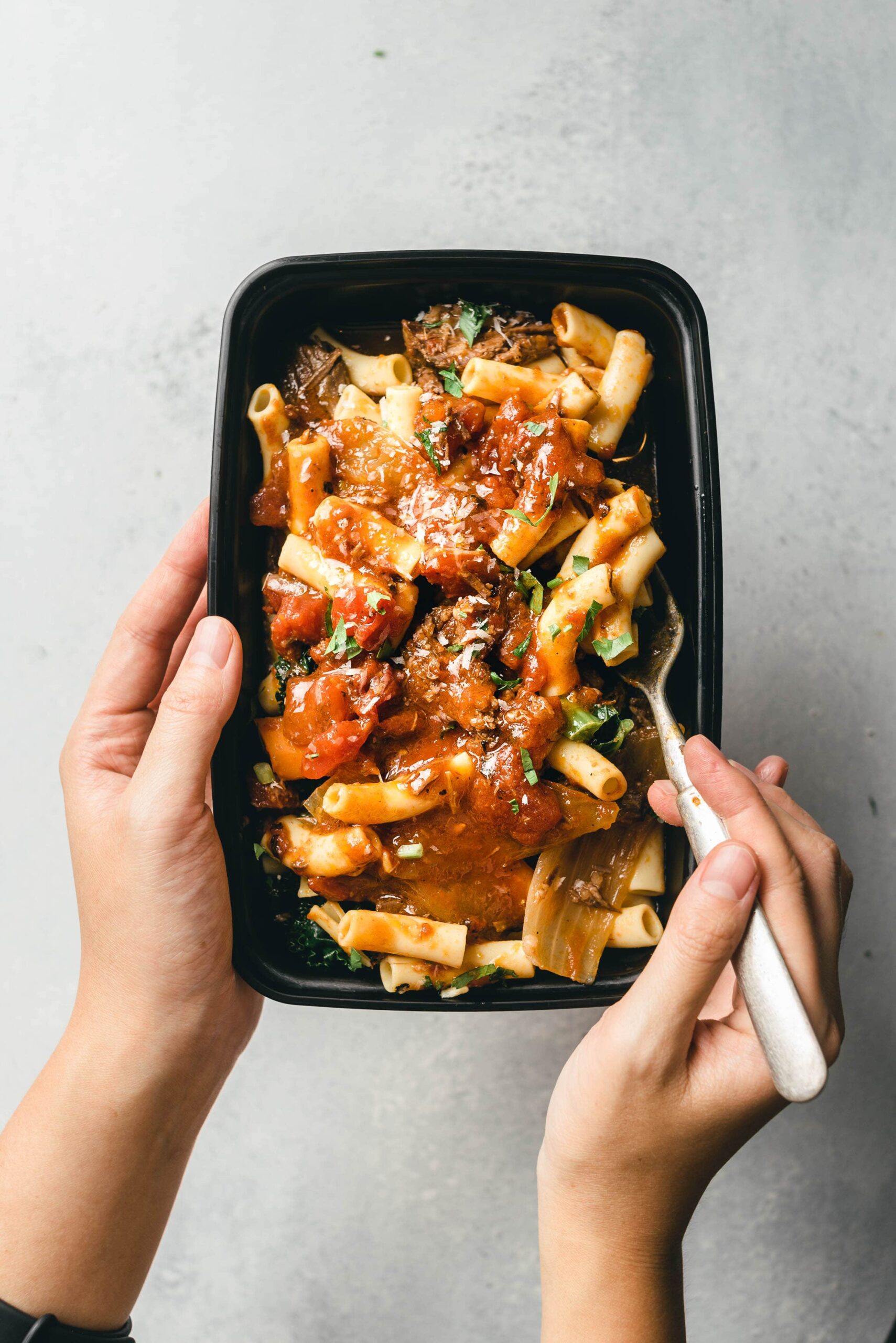 Slow Cooker Beef Ragu Pasta Meal Prep