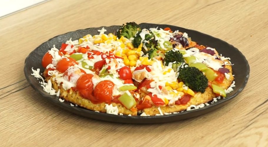 GlutenFree Rainbow Cauliflower Pizza Healthy Veggie Loaded Pizza