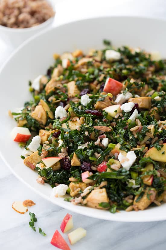 Chicken, Kale & Wild Rice Salad Meaningful Eats