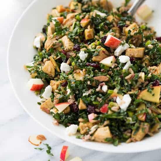 Chicken, Kale & Wild Rice Salad Meaningful Eats