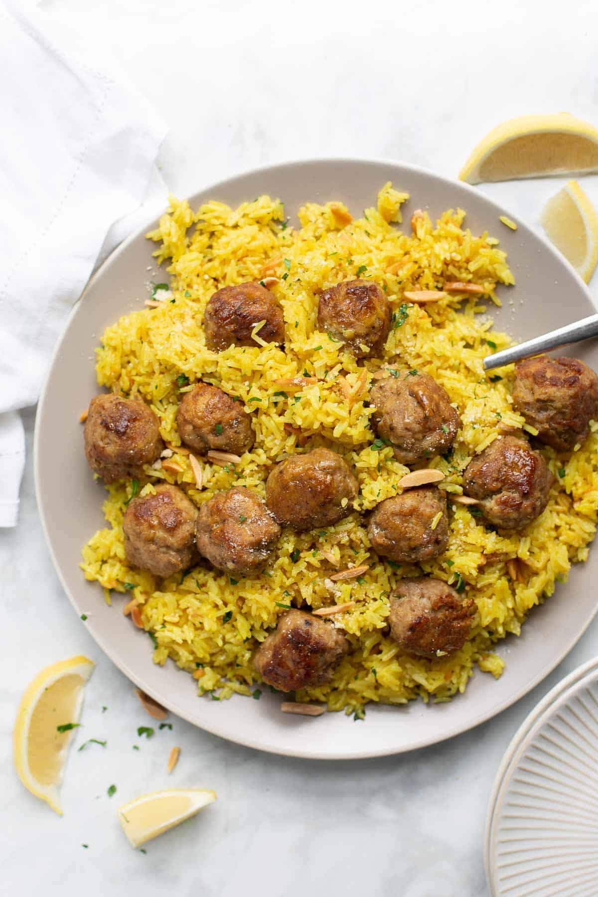 Instant Pot Turkey Meatballs and Yellow Rice Meaningful Eats
