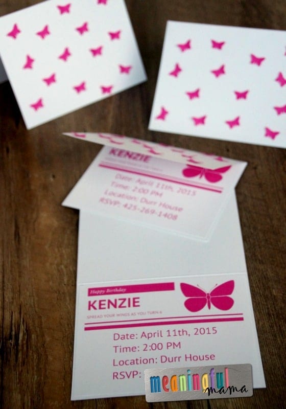 DIY Butterfly Invitations